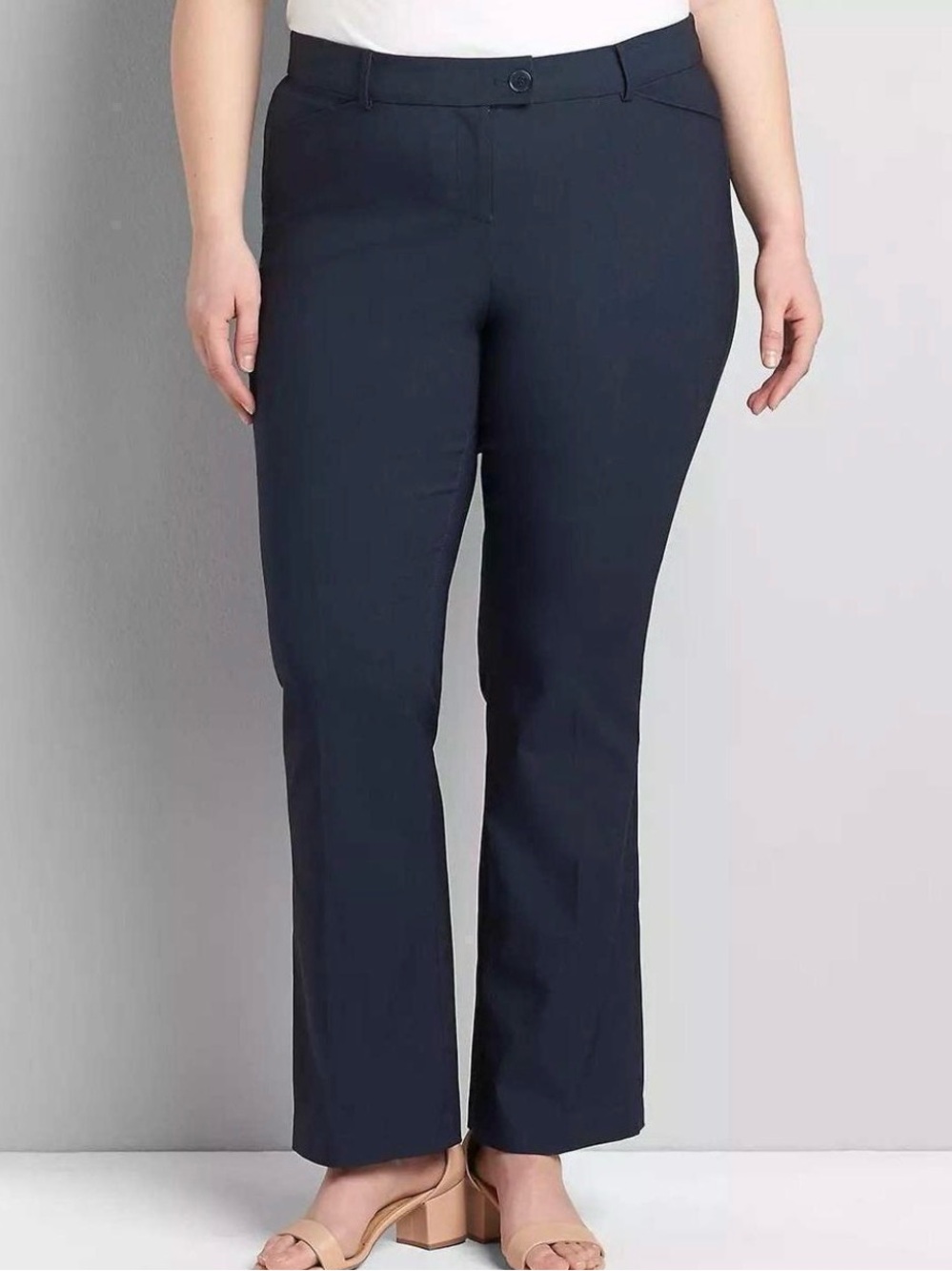 NWT Lane Bryant The Curvy Allie Bootcut Pants Navy Blue Slacks Work Trousers NEW